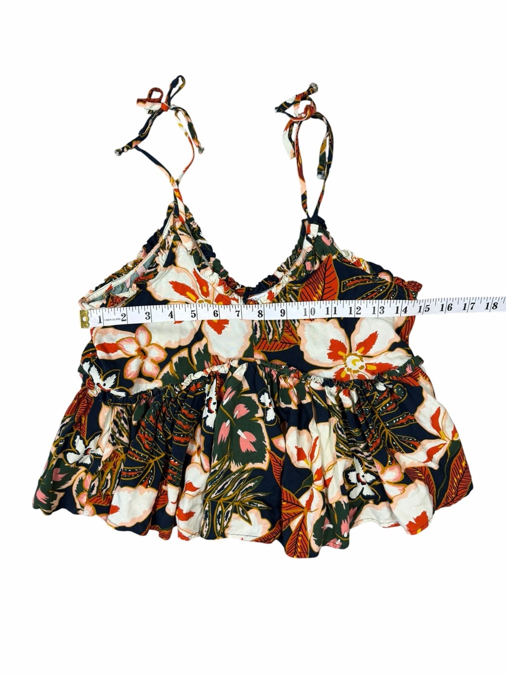 Patrons of Peace Floral Tiered Babydoll Cami Tank Top XS - Picture 4 of 5